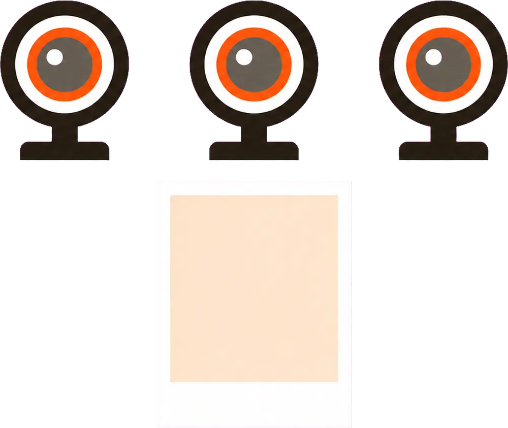 Three cameras watching a proof clip